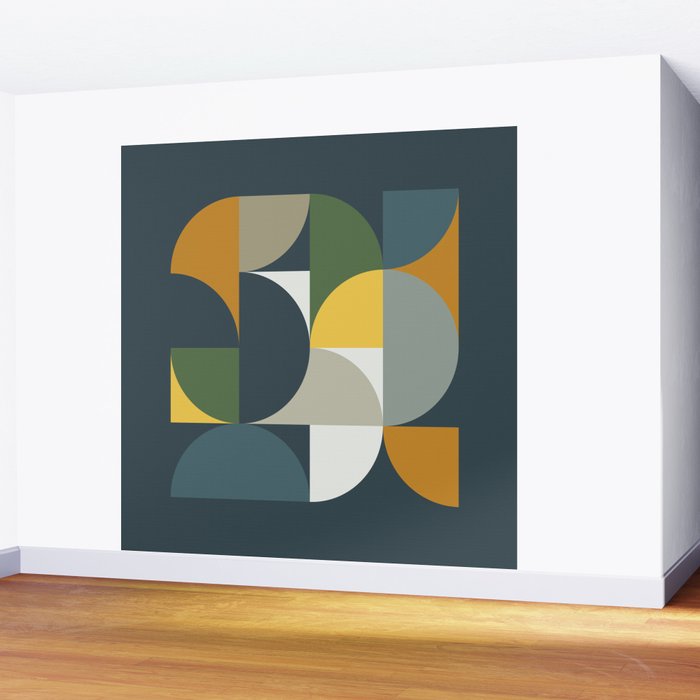 Mid Century Geometric 13/2 Wall Mural Gallery Image 2