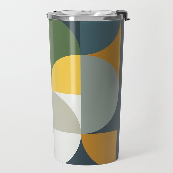 Mid Century Geometric 13/2 Travel Mug Gallery Image 2
