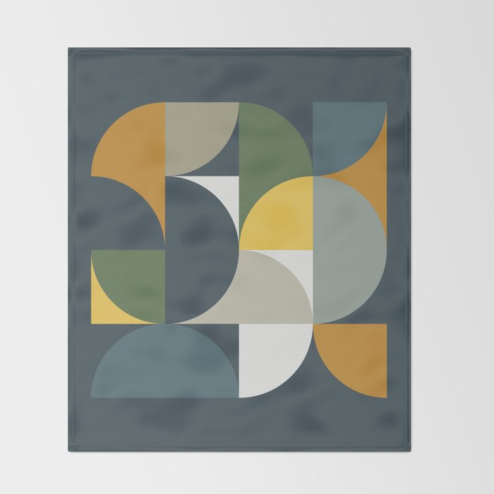 Mid Century Geometric 13/2 Throw Blanket Gallery Image 2
