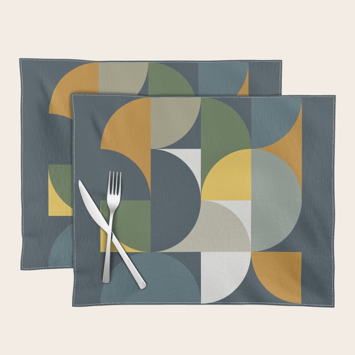 Mid Century Geometric 13/2 Placemat Gallery Image 1