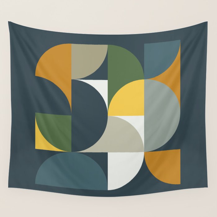 Mid Century Geometric 13/2 Wall Tapestry Gallery Image 4