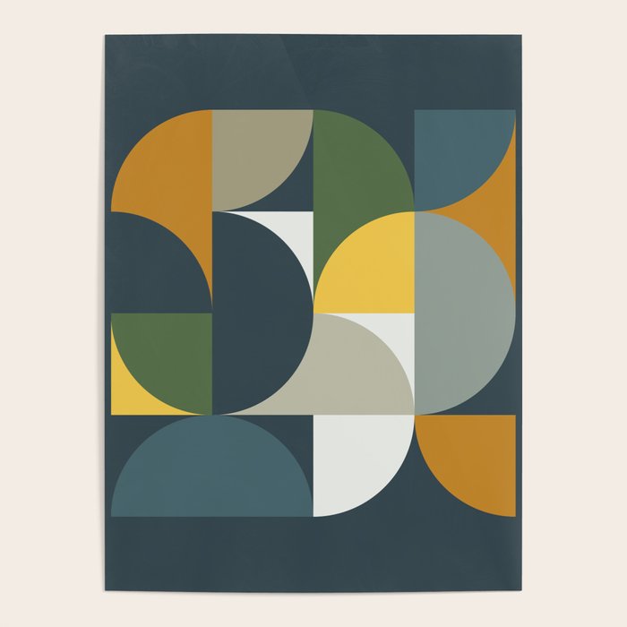 Mid Century Geometric 13/2 Poster Gallery Image 1