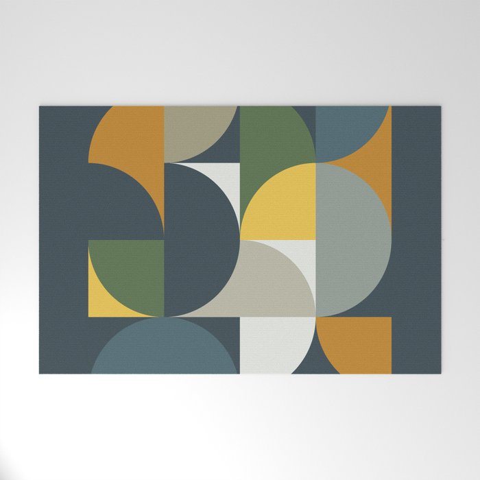 Mid Century Geometric 13/2 Welcome Mat Gallery Image 1