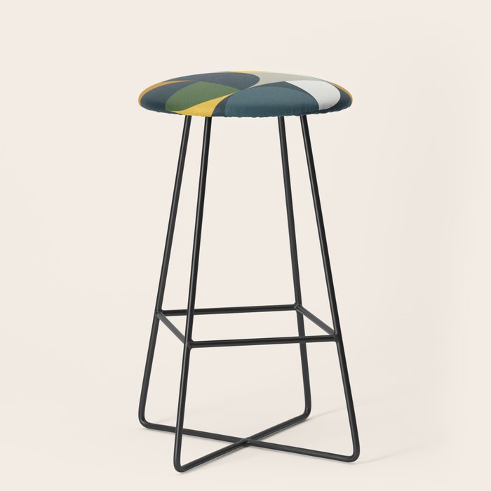 Mid Century Geometric 13/2 Stool Gallery Image 1