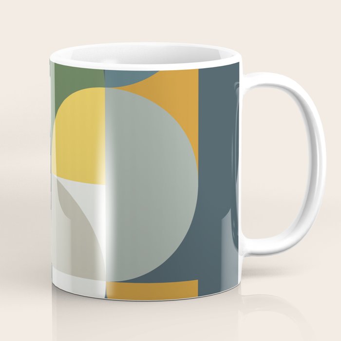 Mid Century Geometric 13/2 Coffee Mug Gallery Image 1
