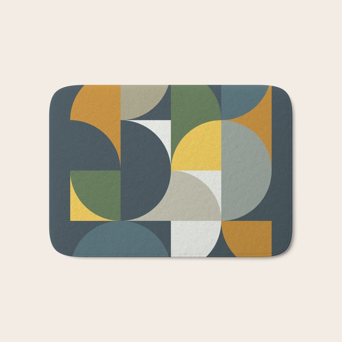 Mid Century Geometric 13/2 Bath Mat Gallery Image 1