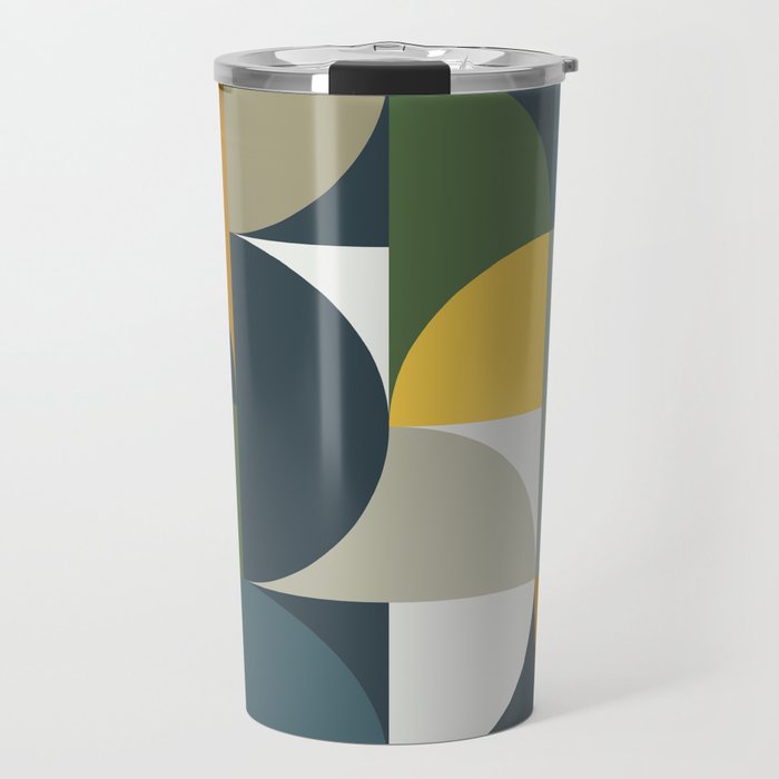 Mid Century Geometric 13/2 Travel Mug Gallery Image 1