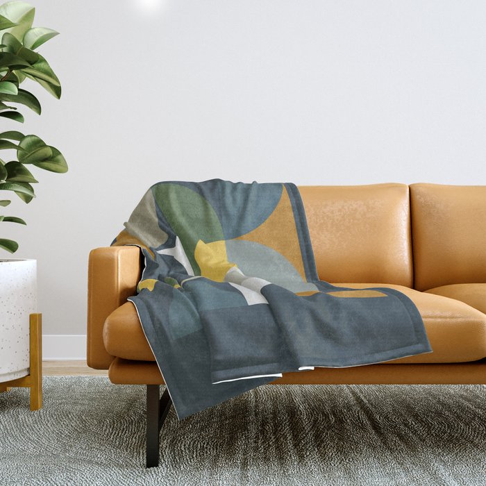 Mid Century Geometric 13/2 Throw Blanket Gallery Image 1