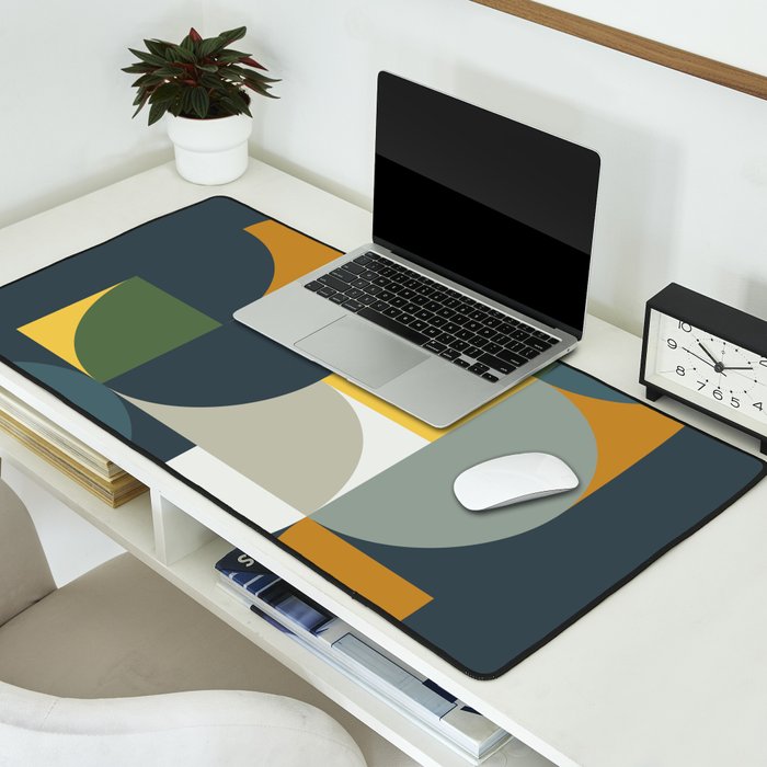 Mid Century Geometric 13/2 Desk Mat Gallery Image 2