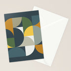 Mid Century Geometric 13/2 Stationery Card Gallery Image 2