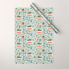 Home For The Holidays Blush Mint Christmas Wrapping Paper Gallery Image 1