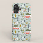 Home For The Holidays Blush Mint Christmas iPhone Case Gallery Image 1