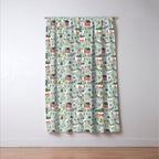 Home For The Holidays Blush Mint Christmas Window Curtain Gallery Image 3