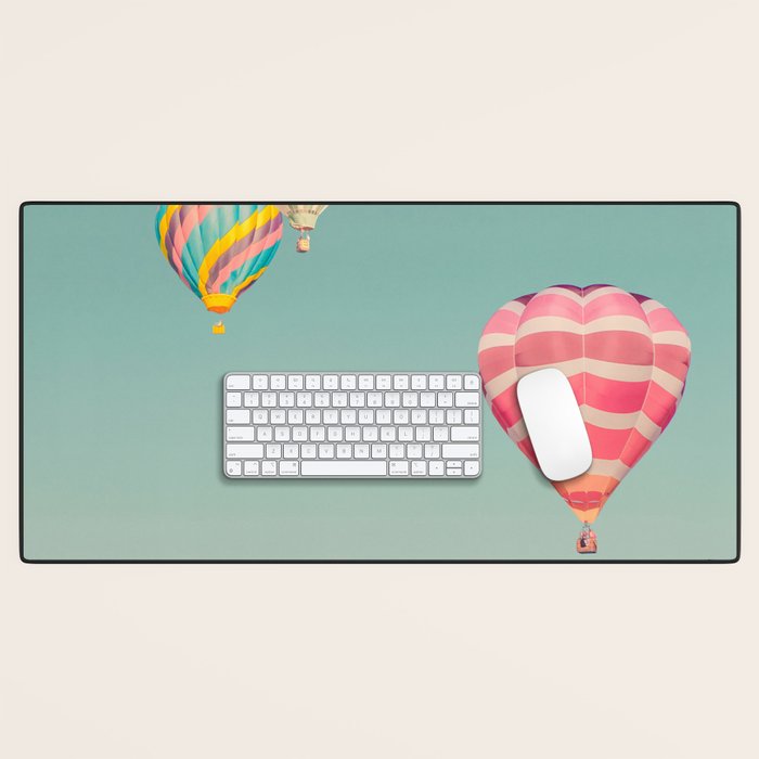 Hot Air Balloons Over Clouds Desk Mat Gallery Image 1
