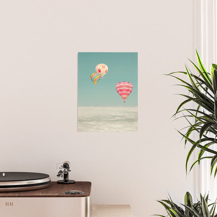 Hot Air Balloons Over Clouds Poster Gallery Image 2