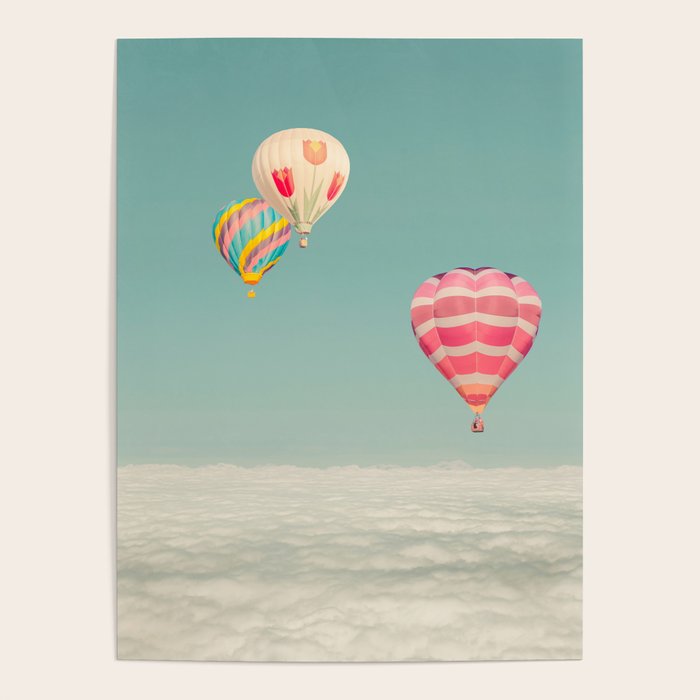 Hot Air Balloons Over Clouds Poster Gallery Image 4