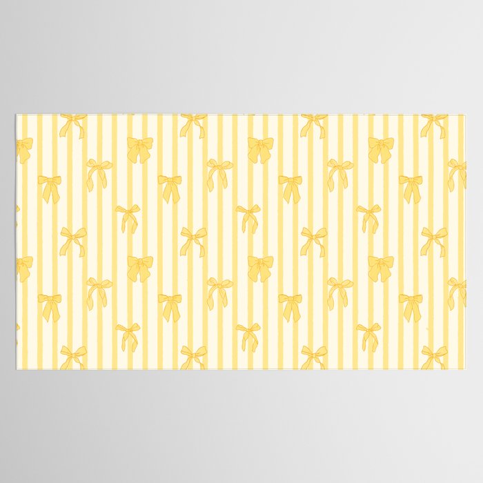Charming Yellow Ribbon and Stripes  Tablecloth Gallery Image 2