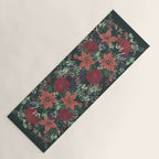 Wild Flowers Winter Bouquet (Enchanting Hidden Monsters in Dark Floral) Yoga Mat Gallery Image 1