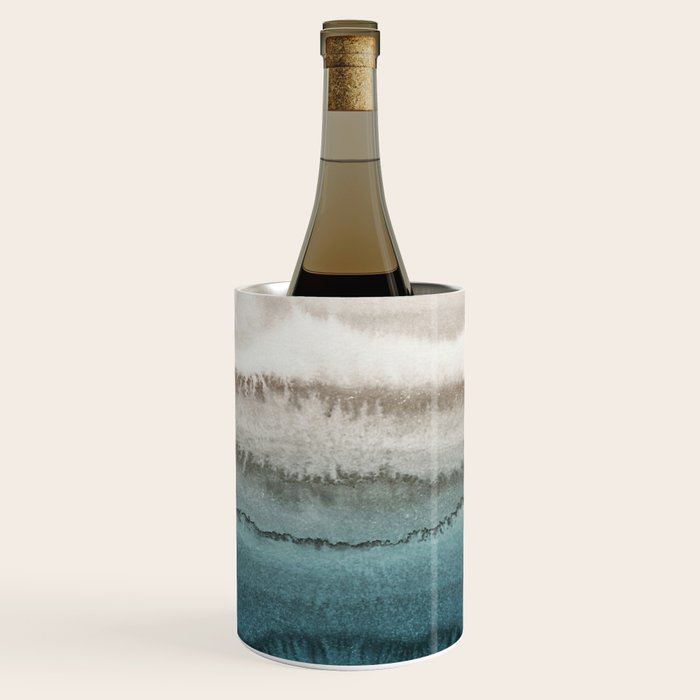 WITHIN THE TIDES - CRASHING WAVES TEAL Wine Chiller Gallery Image 3