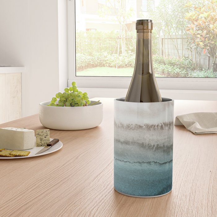 WITHIN THE TIDES - CRASHING WAVES TEAL Wine Chiller Gallery Image 4