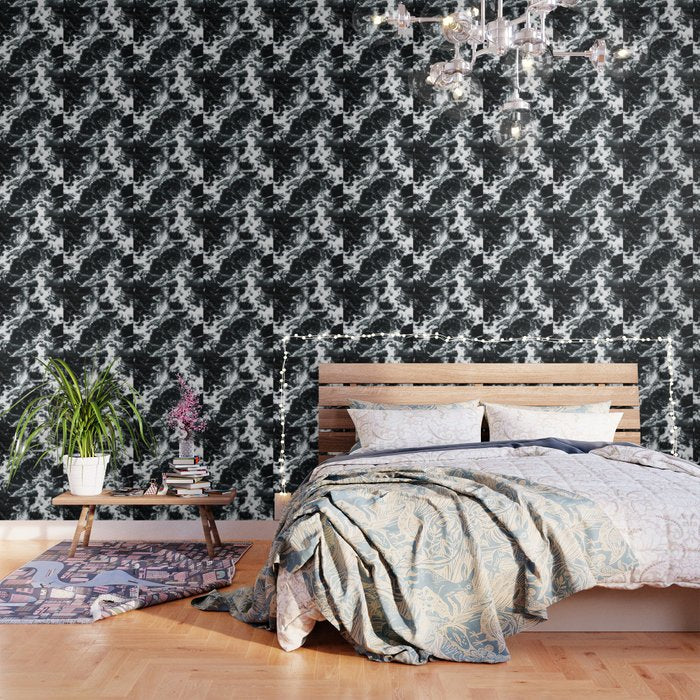 Waves - Black and White Abstract Wallpaper Gallery Image 3