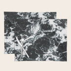 Waves - Black and White Abstract Placemat Gallery Image 1