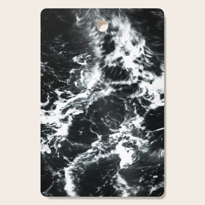 Waves - Black and White Abstract Cutting Board Gallery Image 1