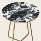 Waves - Black and White Abstract Side Table Gallery Image 2