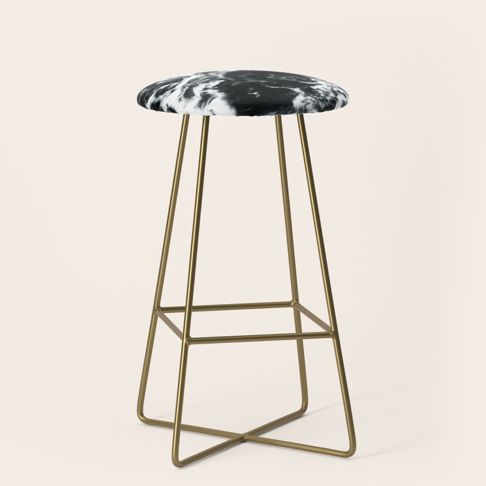 Waves - Black and White Abstract Stool Gallery Image 2