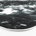 Waves - Black and White Abstract Bath Mat Gallery Image 3