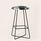 Waves - Black and White Abstract Stool Gallery Image 1