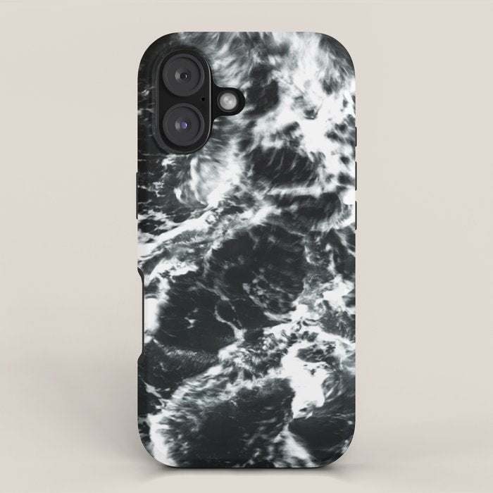 Waves - Black and White Abstract iPhone Case Gallery Image 1