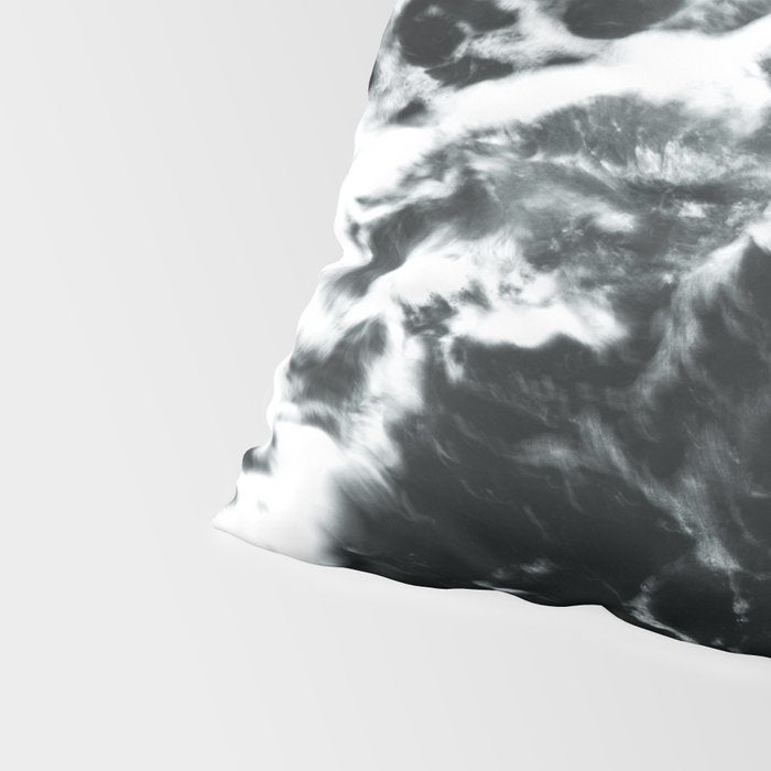 Waves - Black and White Abstract Pillow Sham Gallery Image 4