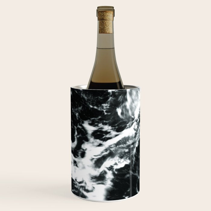 Waves - Black and White Abstract Wine Chiller Gallery Image 2
