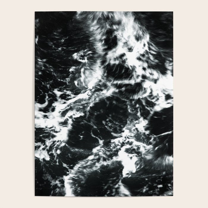 Waves - Black and White Abstract Poster Gallery Image 4