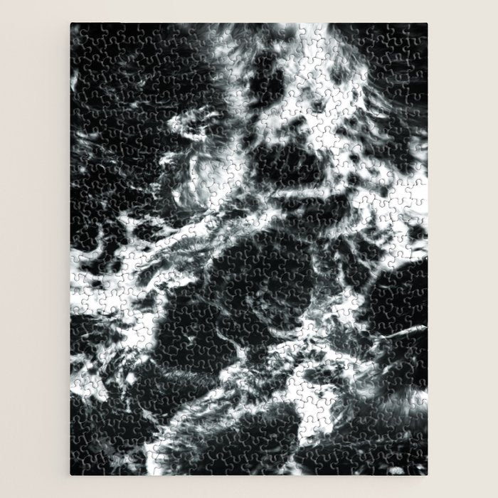 Waves - Black and White Abstract Jigsaw Puzzle Gallery Image 1