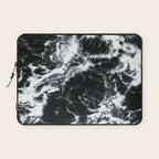 Waves - Black and White Abstract Laptop Sleeve Gallery Image 1