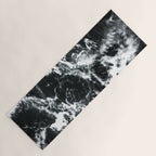 Waves - Black and White Abstract Yoga Mat Gallery Image 1