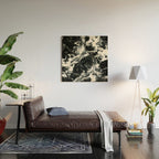 Waves - Black and White Abstract Wood Wall Art Gallery Image 2
