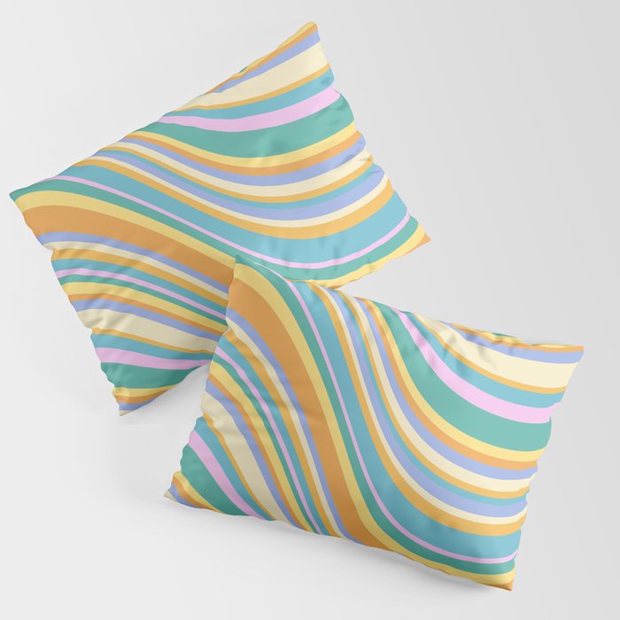 Wavy Stripes XXIV - 90s Summer Pillow Sham Gallery Image 3