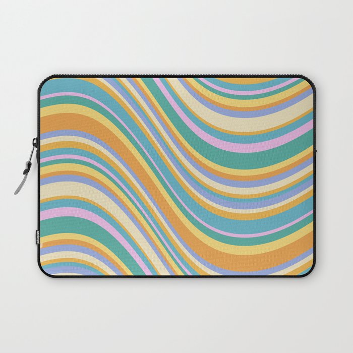 Wavy Stripes XXIV - 90s Summer Laptop Sleeve Gallery Image 1