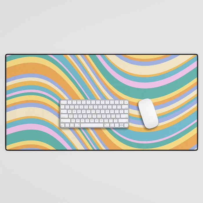 Wavy Stripes XXIV - 90s Summer Desk Mat Gallery Image 1