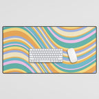 Wavy Stripes XXIV - 90s Summer Desk Mat Gallery Image 1