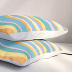 Wavy Stripes XXIV - 90s Summer Pillow Sham Gallery Image 3