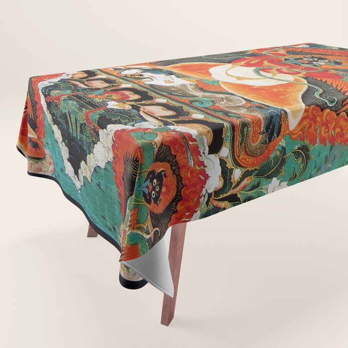 Tibetan Buddhist Hindu Garuda Shambala Tablecloth Gallery Image 1