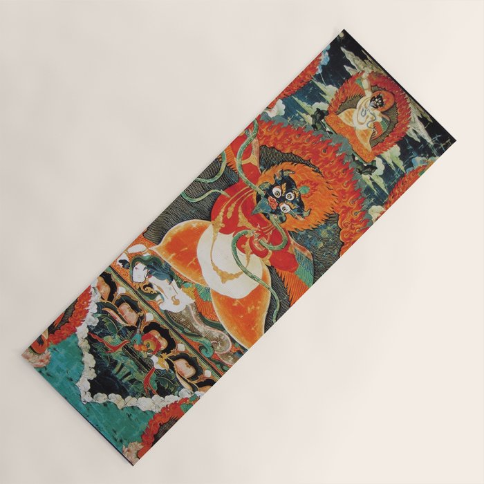 Tibetan Buddhist Hindu Garuda Shambala Yoga Mat Gallery Image 1