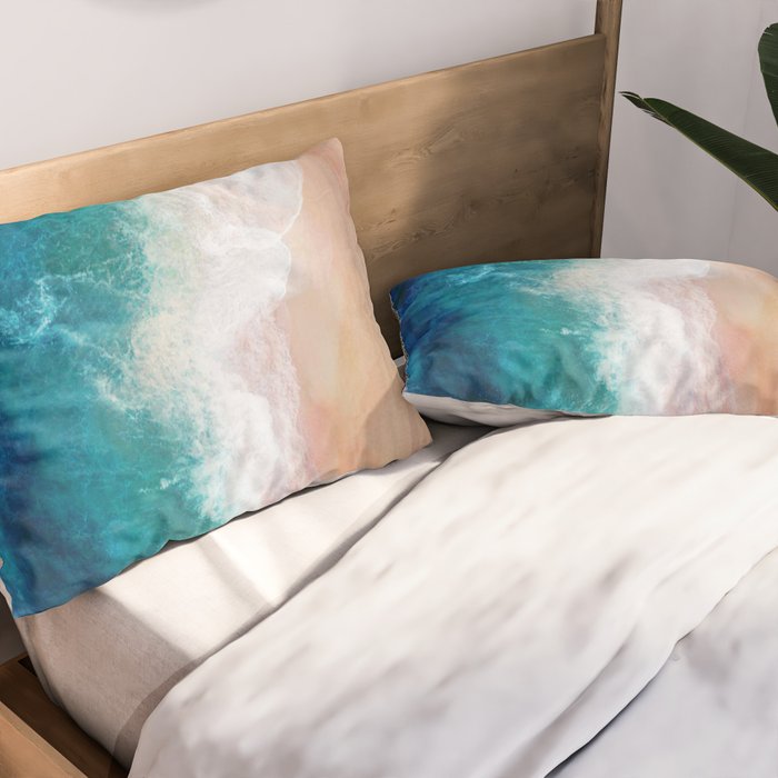 Watercolour Summer Beach IV Pillow Sham Gallery Image 2