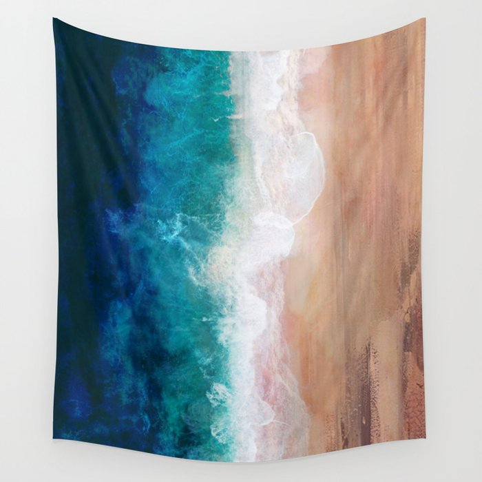 Watercolour Summer Beach IV Wall Tapestry Gallery Image 1