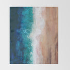Watercolour Summer Beach IV Throw Blanket Gallery Image 2