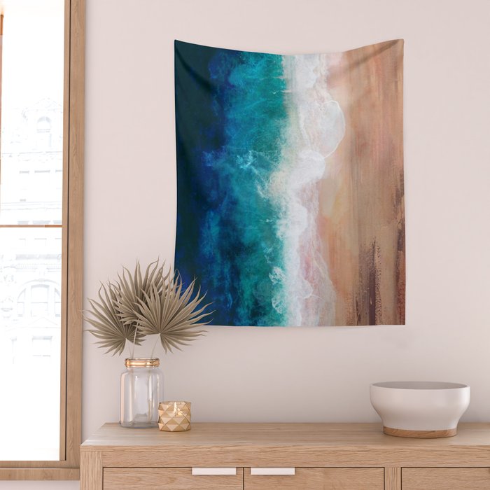 Watercolour Summer Beach IV Wall Tapestry Gallery Image 2